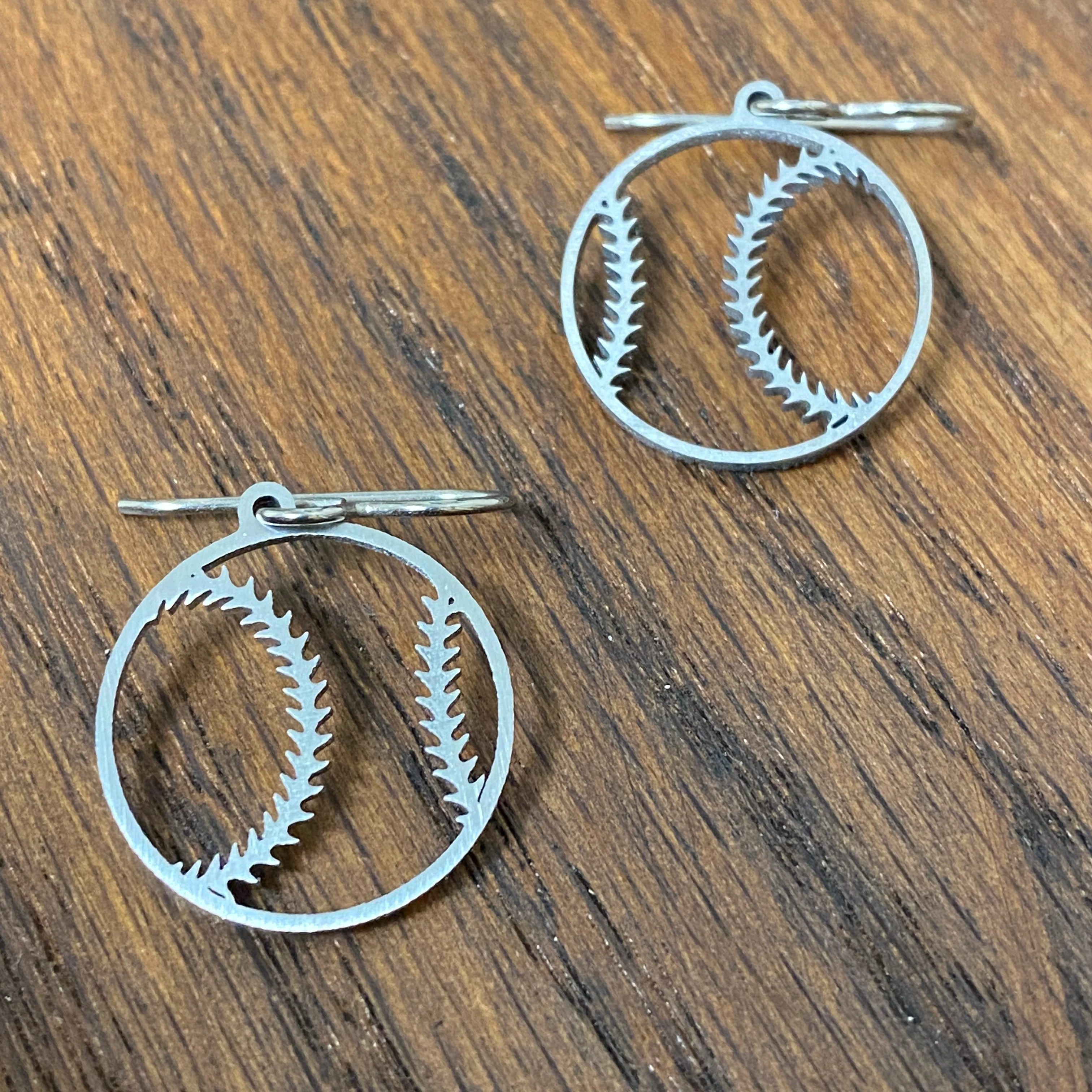 Titanium Baseball Earrings - Image 2