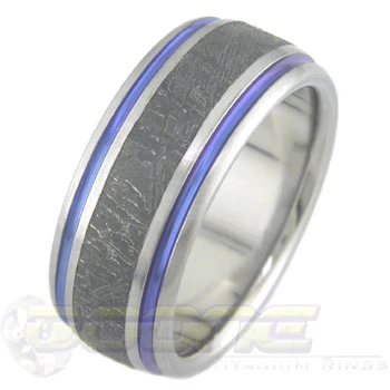 Black Meteorite with Twin Color Stripes