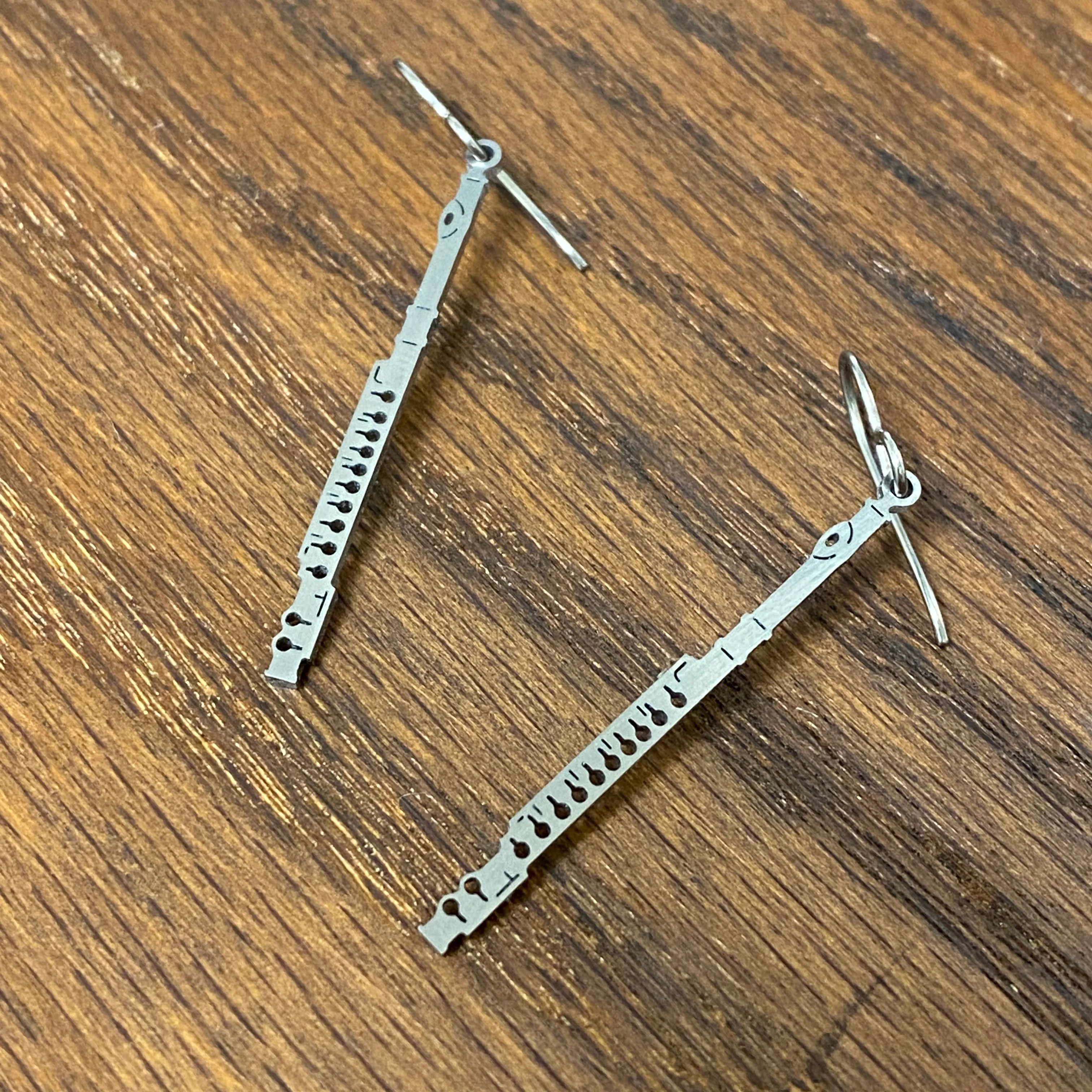 Titanium Flute Earrings