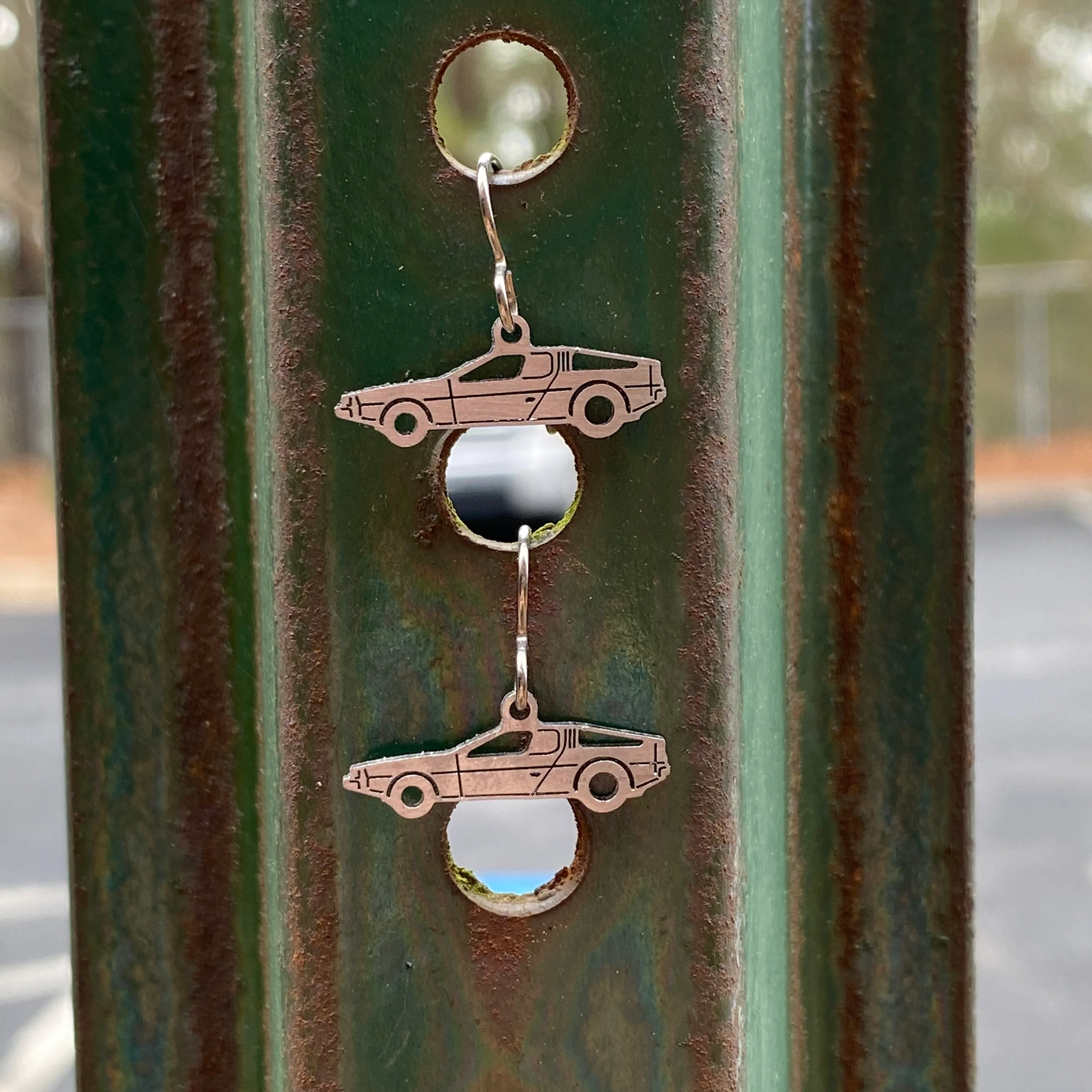 Stainless Steel Delorean Earrings/Pendant - Image 2