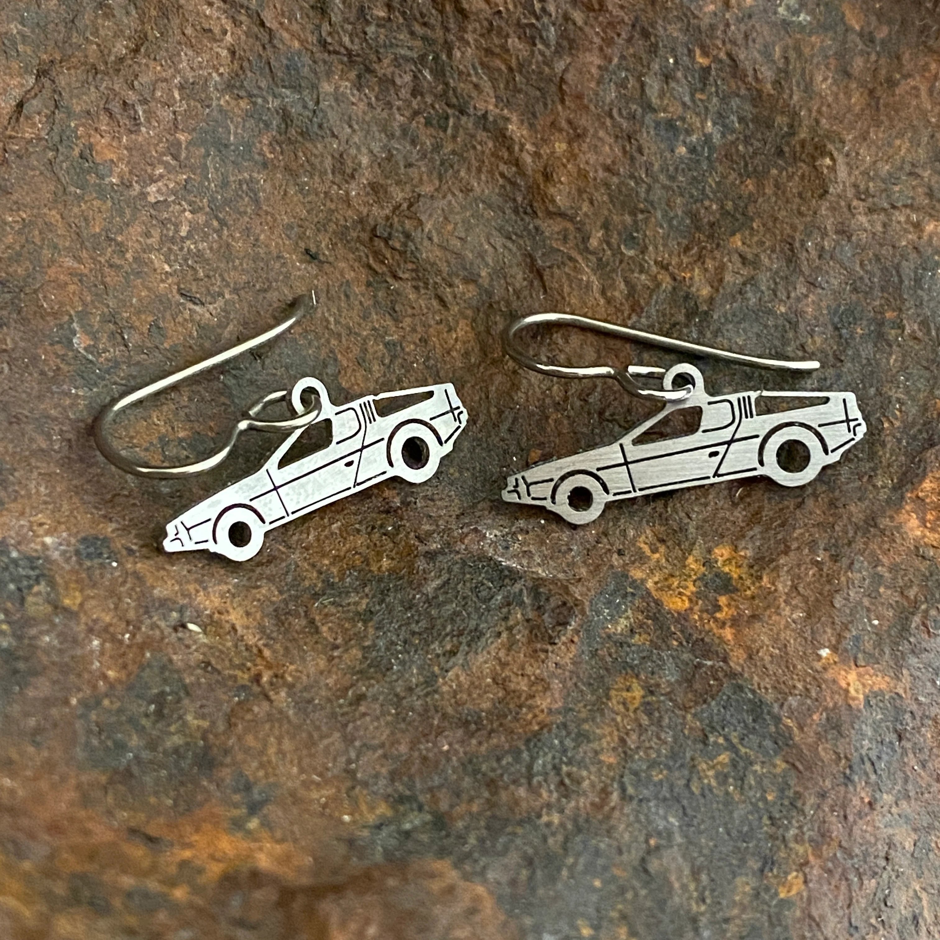 Stainless Steel Delorean Earrings/Pendant - Image 3