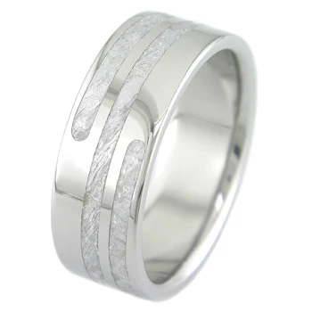 Meteorite Spiral Ring