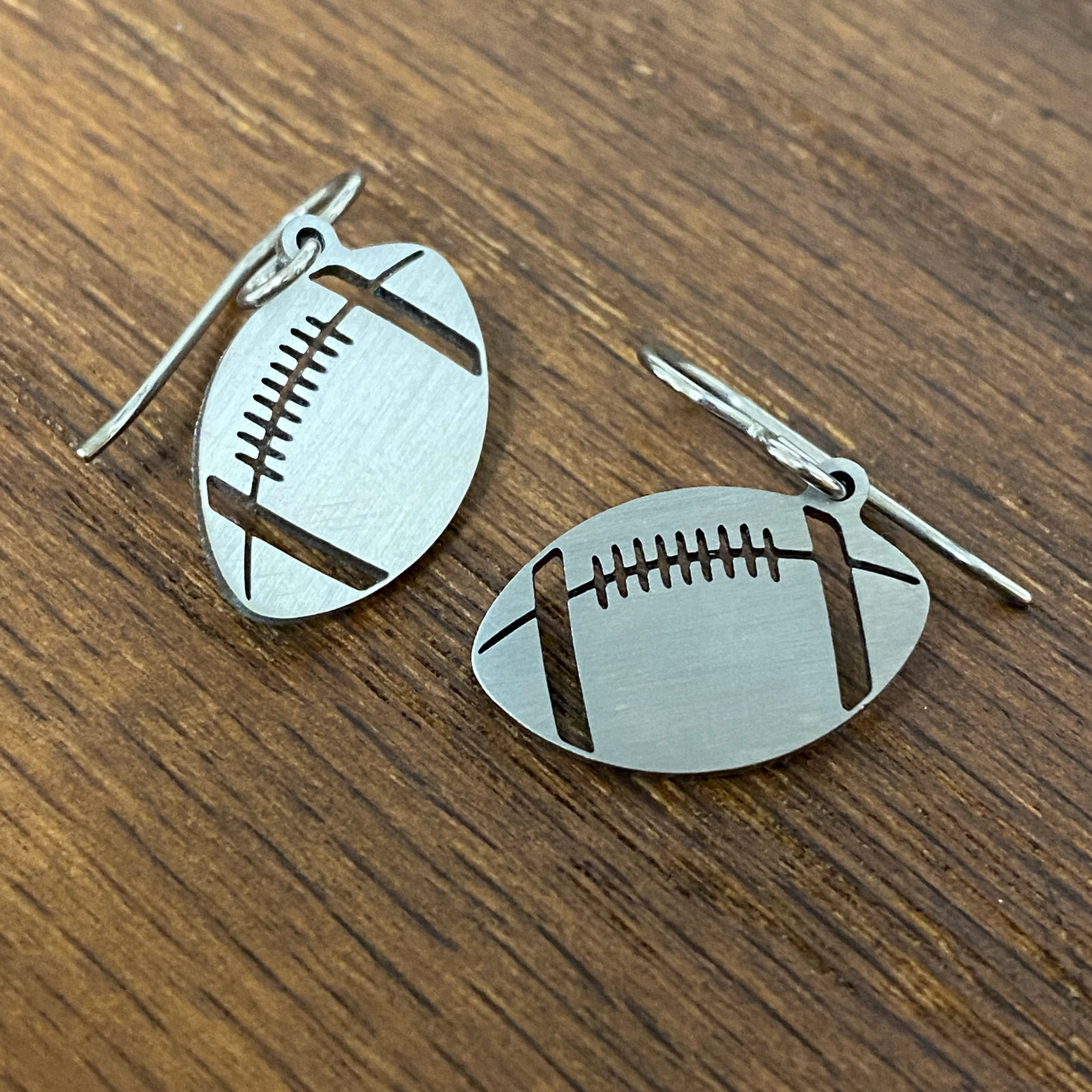 Titanium Football Earrings - Image 2